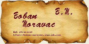 Boban Moravac vizit kartica